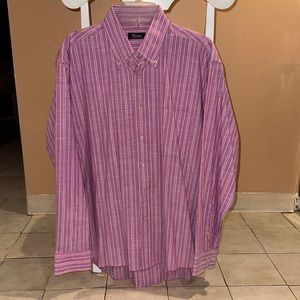 Pink/White Striped L/S shirt Large